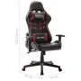 Gaming-Stuhl aus schwarzem und rotem Kunstleder von vidaXL, Gaming-Stühle - Ref: Foro24-20509, Preis: 147,64 €, Rabatt: %