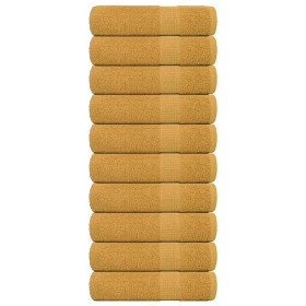 Toallas de ducha 10 uds 100% algodón oro 70x140 cm 360 gsm de , Toallas - Ref: Foro24-136811, Precio: 75,40 €
