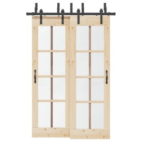 Kit de herrajes para puertas correderas acero negro 152,5 cm von , Türartikel - Ref: Foro24-3295719, Preis: 139,07 €, Rabatt: %