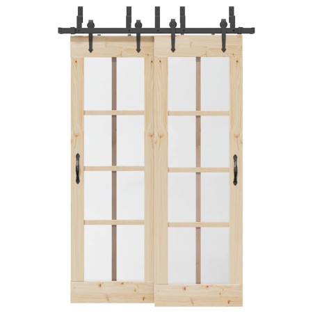 Kit de herrajes para puertas correderas acero negro 152,5 cm von , Türartikel - Ref: Foro24-3295725, Preis: 124,74 €, Rabatt: %