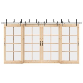 Kit de herrajes para puertas correderas acero negro 427 cm von , Türartikel - Ref: Foro24-3295746, Preis: 252,33 €, Rabatt: %