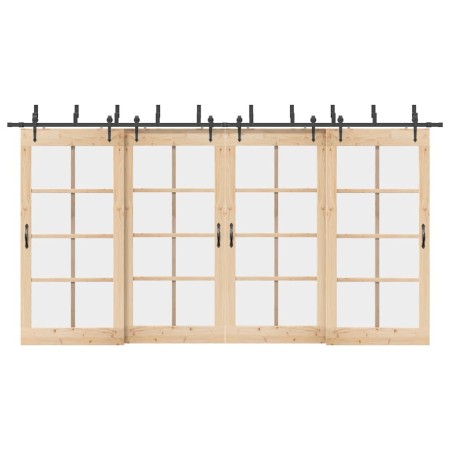 Kit de herrajes para puertas correderas acero negro 427 cm von , Türartikel - Ref: Foro24-3295746, Preis: 252,33 €, Rabatt: %