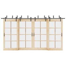 Kit de herrajes para puertas correderas acero negro 427 cm von , Türartikel - Ref: Foro24-3295744, Preis: 291,14 €, Rabatt: %