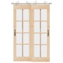Kit de herrajes para puerta corredera 183 cm acero plateado de , Artículos para puertas - Ref: Foro24-3295759, Precio: 256,21...