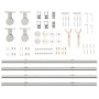 Kit de herrajes para puerta corredera 183 cm acero plateado de , Artículos para puertas - Ref: Foro24-3295759, Precio: 256,21...