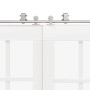 Kit de herrajes para puerta corredera 183 cm acero plateado de , Artículos para puertas - Ref: Foro24-3295759, Precio: 256,21...