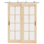 Kit de herrajes para puerta corredera 183 cm acero plateado von , Türartikel - Ref: Foro24-3295765, Preis: 209,21 €, Rabatt: %