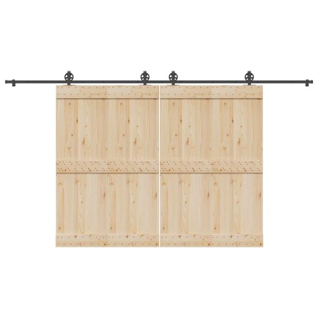 Kit de herrajes para puertas correderas acero negro 400 cm von , Türartikel - Ref: Foro24-3295800, Preis: 126,41 €, Rabatt: %