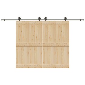 Kit de herrajes para puertas correderas acero negro 366 cm von , Türartikel - Ref: Foro24-3295799, Preis: 101,05 €, Rabatt: %