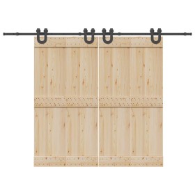 Kit de herrajes para puertas correderas acero negro 400 cm von , Türartikel - Ref: Foro24-3295790, Preis: 103,73 €, Rabatt: %