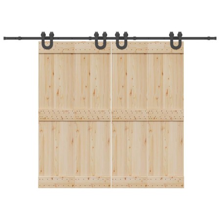 Kit de herrajes para puertas correderas acero negro 400 cm von , Türartikel - Ref: Foro24-3295790, Preis: 103,73 €, Rabatt: %