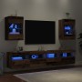 Muebles de TV pared con luces LED 2 uds envejecida 40x30x60,5cm von , TV-Möbel - Ref: Foro24-857680, Preis: 88,25 €, Rabatt: %