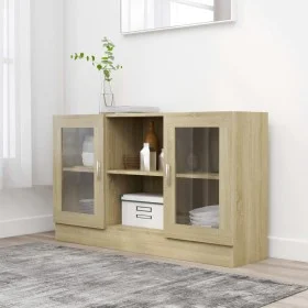 Oak-colored plywood display case 120x30.5x70 cm by vidaXL, Sideboards - Ref: Foro24-802789, Price: 93,30 €, Discount: %