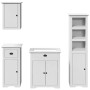 Juego de muebles de baño BODO 4 pzas madera maciza pino blanco von , Badezimmermöbel - Ref: Foro24-3307650, Preis: 359,04 €, ...