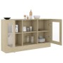 Oak-colored plywood display case 120x30.5x70 cm by vidaXL, Sideboards - Ref: Foro24-802789, Price: 95,63 €, Discount: %