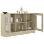 Oak-colored plywood display case 120x30.5x70 cm by vidaXL, Sideboards - Ref: Foro24-802789, Price: 93,30 €, Discount: %