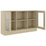 Oak-colored plywood display case 120x30.5x70 cm by vidaXL, Sideboards - Ref: Foro24-802789, Price: 93,30 €, Discount: %
