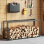 Leñero de acero negro 55x30x116 cm by , Firewood bags and holders - Ref: Foro24-4018465, Price: 35,44 €, Discount: %