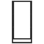 Leñero de acero negro 55x30x116 cm by , Firewood bags and holders - Ref: Foro24-4018465, Price: 35,44 €, Discount: %