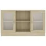 Oak-colored plywood display case 120x30.5x70 cm by vidaXL, Sideboards - Ref: Foro24-802789, Price: 93,30 €, Discount: %