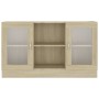 Vitrine aus eichenfarbenem Sperrholz 120x30,5x70 cm von vidaXL, Sideboards - Ref: Foro24-802789, Preis: 95,63 €, Rabatt: %
