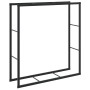Leñero de acero negro 110x30x116 cm von , Brennholztaschen und -halter - Ref: Foro24-4018467, Preis: 38,49 €, Rabatt: %