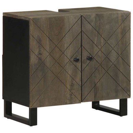 Mueble para lavabo de madera maciza de mango negro 62x33x58 cm von , Badezimmermöbel - Ref: Foro24-4017703, Preis: 92,96 €, R...