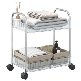 Carro de almacenamiento 2 niveles transparente 37x28x43,5 cm de , Carretillas de carga - Ref: Foro24-4012375, Precio: 28,89 €...