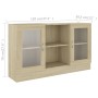 Oak-colored plywood display case 120x30.5x70 cm by vidaXL, Sideboards - Ref: Foro24-802789, Price: 95,63 €, Discount: %