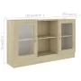 Oak-colored plywood display case 120x30.5x70 cm by vidaXL, Sideboards - Ref: Foro24-802789, Price: 93,30 €, Discount: %