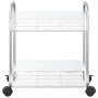 Carro de almacenamiento 2 niveles transparente 37x28x43,5 cm by , Cargo forklifts - Ref: Foro24-4012375, Price: 28,89 €, Disc...