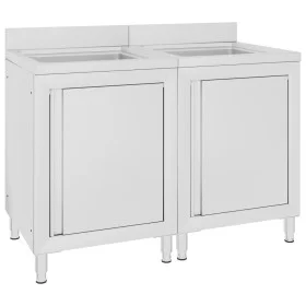 Fregadero de cocina comercial 2 piezas de acero inoxidable by vidaXL, Restoration - Ref: Foro24-3058273, Price: 643,20 €, Dis...
