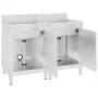 Fregadero de cocina comercial 2 piezas de acero inoxidable by vidaXL, Restoration - Ref: Foro24-3058273, Price: 643,20 €, Dis...
