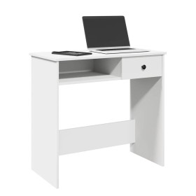 Escritorio de madera contrachapada blanco 80x40x75 cm de , Escritorios - Ref: Foro24-860472, Precio: 72,96 €, Descuento: %