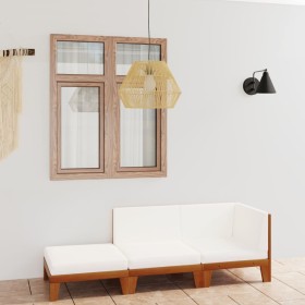 Garden furniture and cushions set 3 pieces solid acacia wood by vidaXL, Garden sets - Ref: Foro24-3058148, Price: 371,93 €, D...