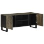 Mueble de TV madera maciza de mango negro 105x33x46 cm by , CD and DVD storage - Ref: Foro24-4017684, Price: 103,00 €, Discou...