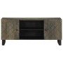 Mueble de TV madera maciza de mango negro 105x33x46 cm by , CD and DVD storage - Ref: Foro24-4017684, Price: 103,00 €, Discou...