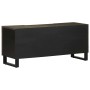 Mueble de TV madera maciza de mango negro 105x33x46 cm by , CD and DVD storage - Ref: Foro24-4017684, Price: 103,00 €, Discou...