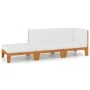 Garden furniture and cushions set 3 pieces solid acacia wood by vidaXL, Garden sets - Ref: Foro24-3058148, Price: 337,81 €, D...