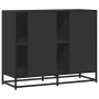 Aparador de madera de ingeniería negro 92x35x76 cm by , Sideboards - Ref: Foro24-849019, Price: 113,86 €, Discount: %