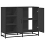Aparador de madera de ingeniería negro 92x35x76 cm by , Sideboards - Ref: Foro24-849019, Price: 113,86 €, Discount: %