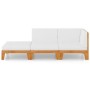 Garden furniture and cushions set 3 pieces solid acacia wood by vidaXL, Garden sets - Ref: Foro24-3058148, Price: 368,41 €, D...
