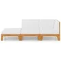 Garden furniture and cushions set 3 pieces solid acacia wood by vidaXL, Garden sets - Ref: Foro24-3058148, Price: 337,81 €, D...