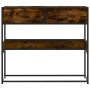 Mesa consola de madera de ingeniería roble ahumado 90x35x80 cm by , Side tables - Ref: Foro24-849176, Price: 72,29 €, Discoun...
