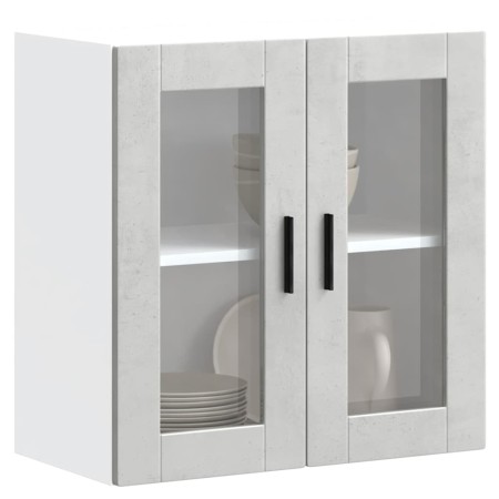 Armario de pared para cocina puerta cristal Porto gris hormigón von , Küchenschränke - Ref: Foro24-854151, Preis: 73,82 €, Ra...