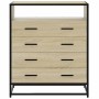 Cajonera de madera contrachapada roble sonoma 70x41x83,5 cm | Foro24.es | Tu tienda online para hogar, jardín y más Foro24.es