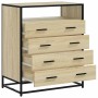 Cajonera de madera contrachapada roble sonoma 70x41x83,5 cm | Foro24.es | Tu tienda online para hogar, jardín y más Foro24.es