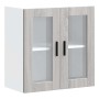Armario de pared para cocina puerta cristal Porto gris sonoma von , Küchenschränke - Ref: Foro24-854153, Preis: 69,25 €, Raba...
