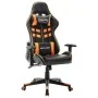 Silla de gaming de cuero sintético negro y naranja de vidaXL, Sillones para videojuegos - Ref: Foro24-20508, Precio: 154,90 €...