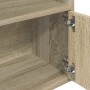 Estantería de madera de ingeniería roble sonoma 31x24x127 cm